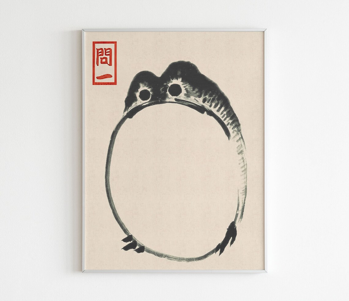 Matsumoto Hoji Frog 1814 Japanese Woodblock Ukiyo E Art Poster