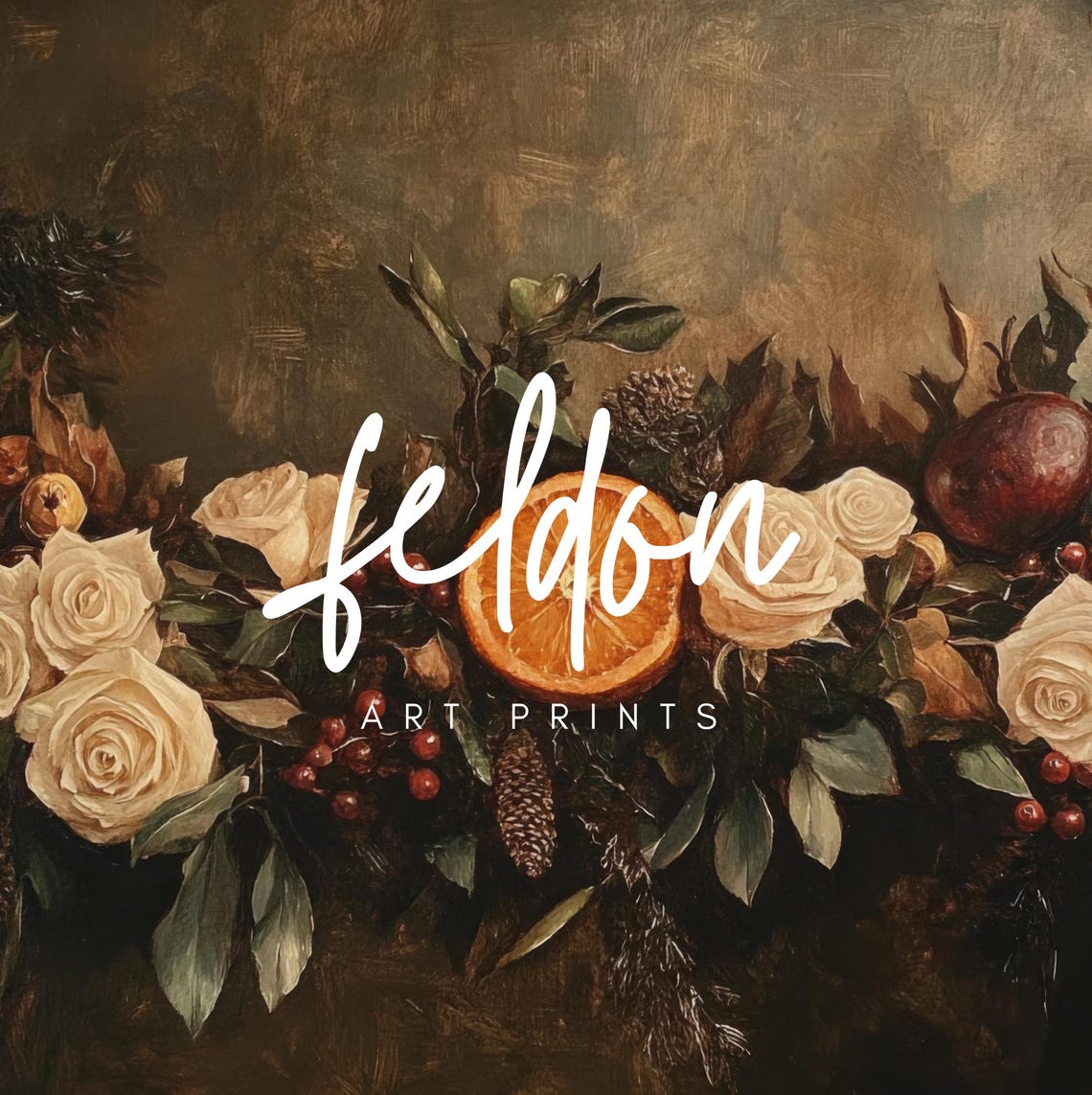 Vintage Winter Floral Christmas Art Holiday Botanical Flower Painting Dark Academia Moody Christmas Decor Winter Holiday Farmhouse 795 - Image 2
