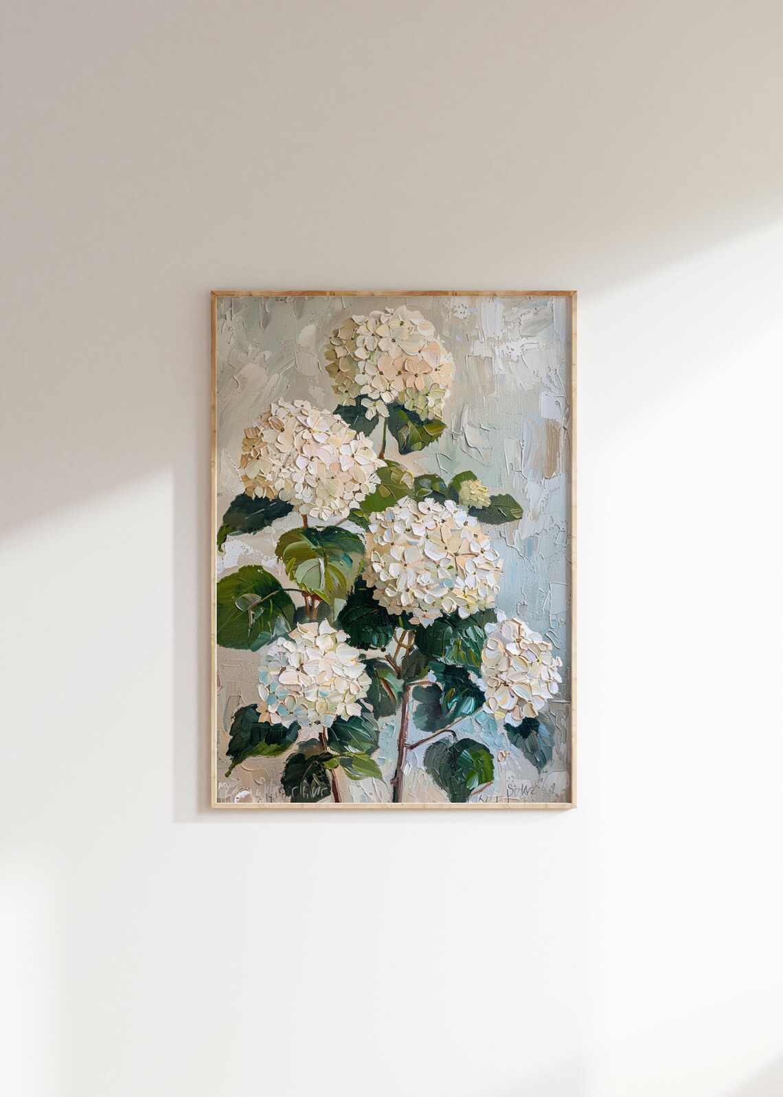 Vintage Hydrangea Floral Art Print, Rustic Farmhouse - Image 2
