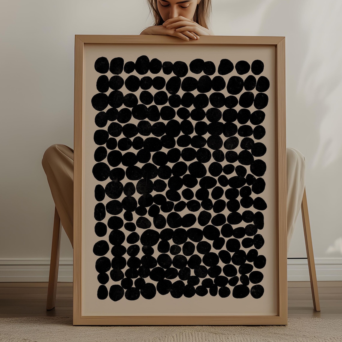 Moody Abstract Wall Art, Mid-Century Modern Print - Image 2