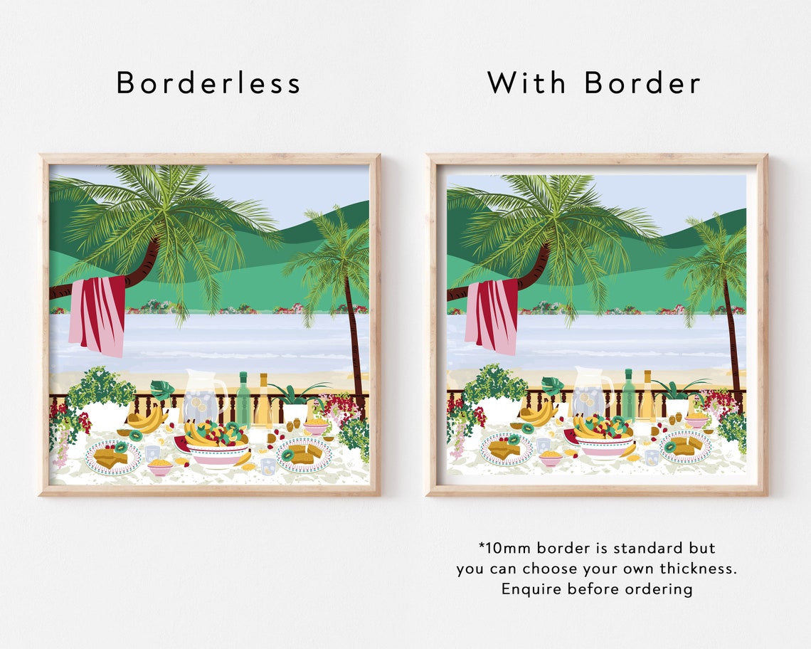 Puerto Rico Beach Breakfast Art Print, Caribbean - Image 3