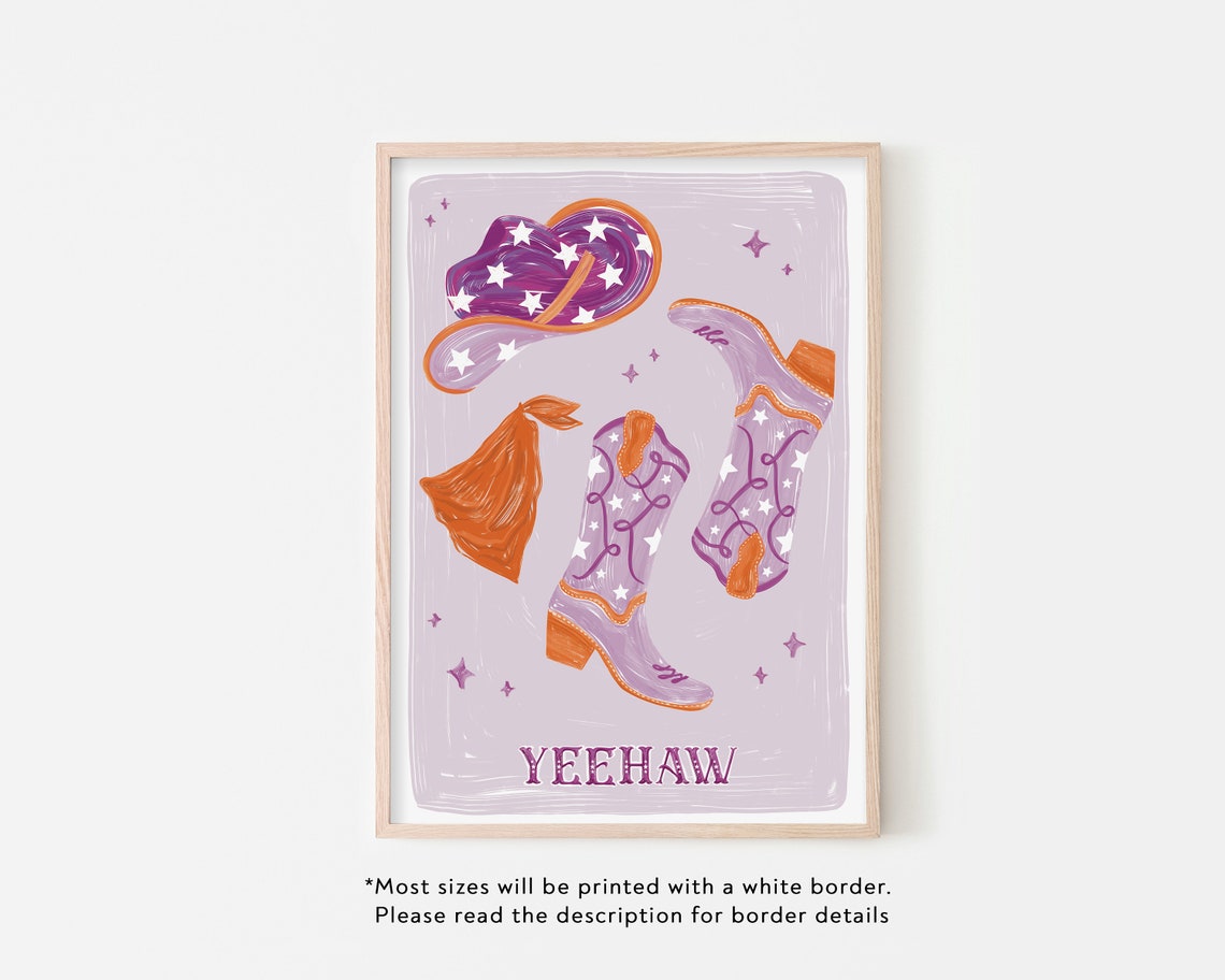 Yeehaw Country Western Cowboy Boots Art Print - Image 2