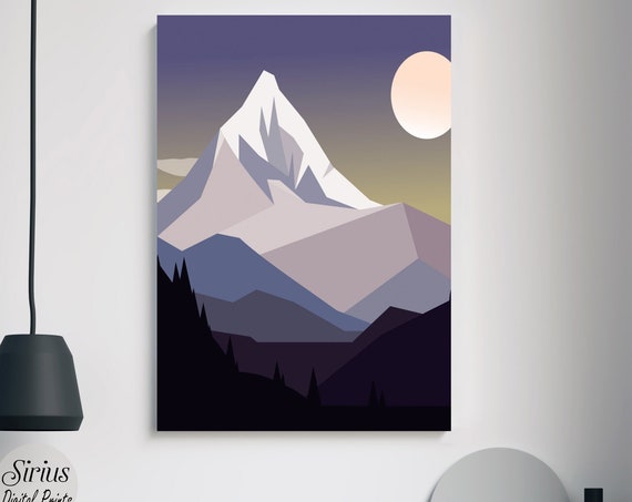 Mountain Art Print Poster Decor