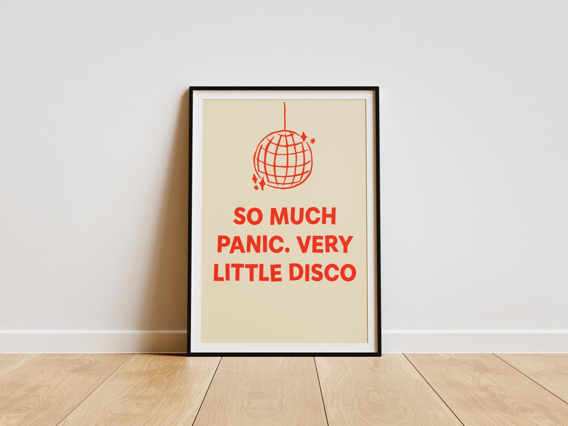 Humorous So Much Panic Very Little Disco Funny Quote Poster Art - Image 4