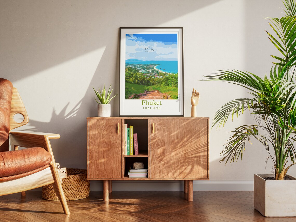 Phuket Thailand Bay Overlook Palm Hillside Photographic Poster - Image 4