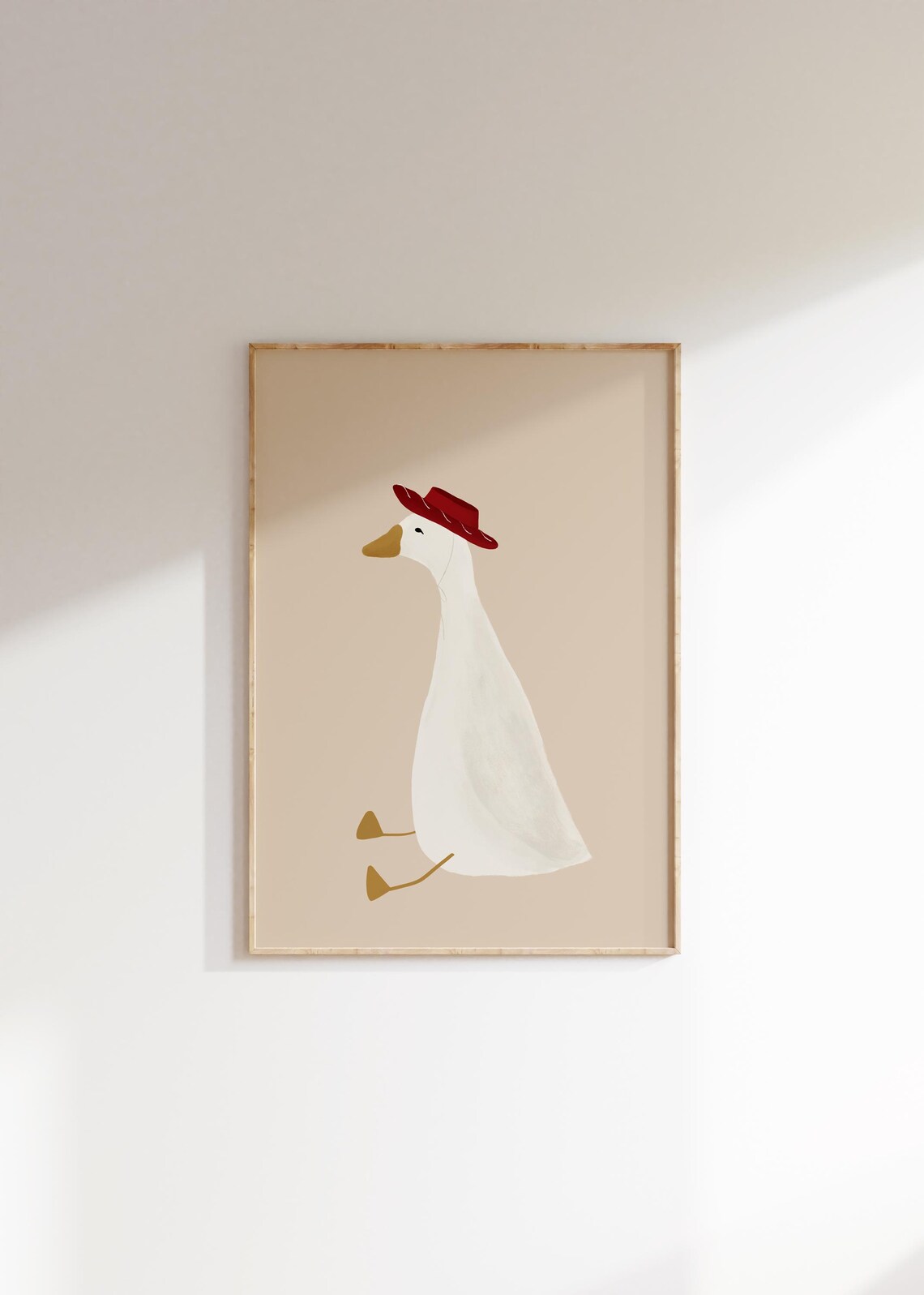 Silly Goose Vintage Cowboy Goose Art Print - Image 3