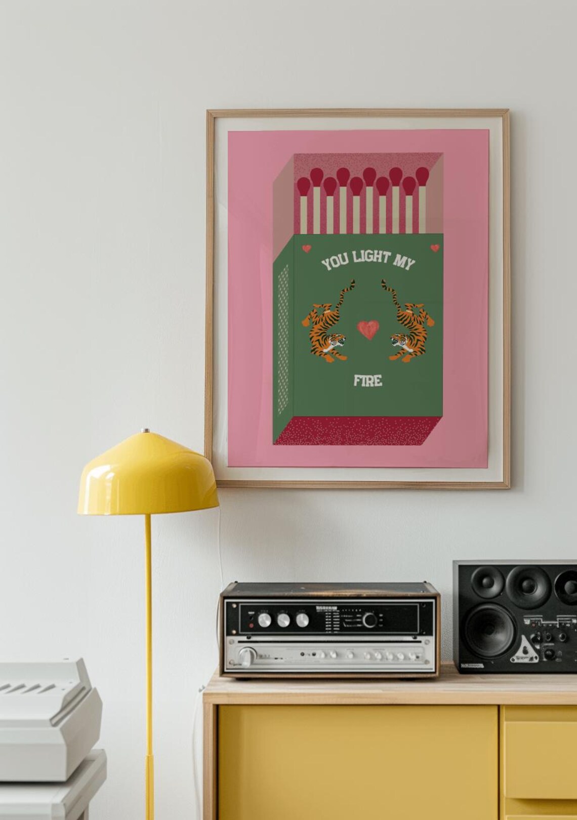 You Light My Fire Matchbox Retro Poster Print - Image 3