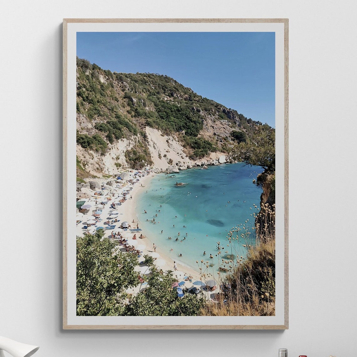 Mediterranean Beach Cove Cliffs Aerial Photography Coastal Wall Art