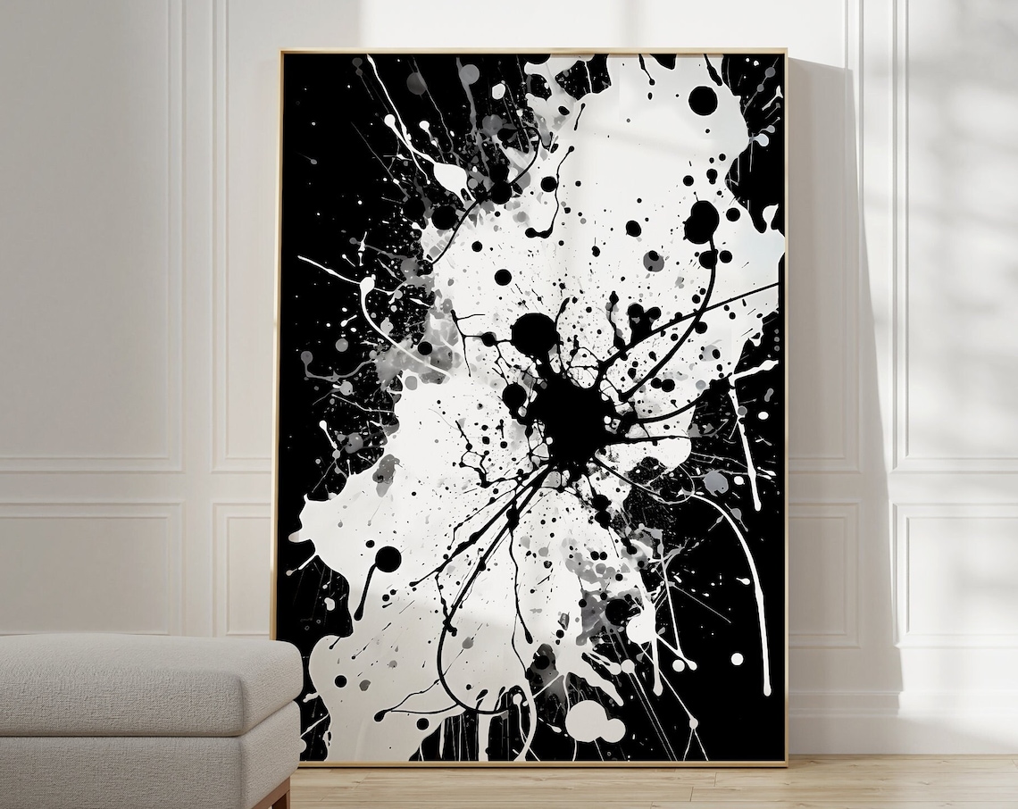 Jackson Pollock Abstract Art Poster, Maximalist Decor