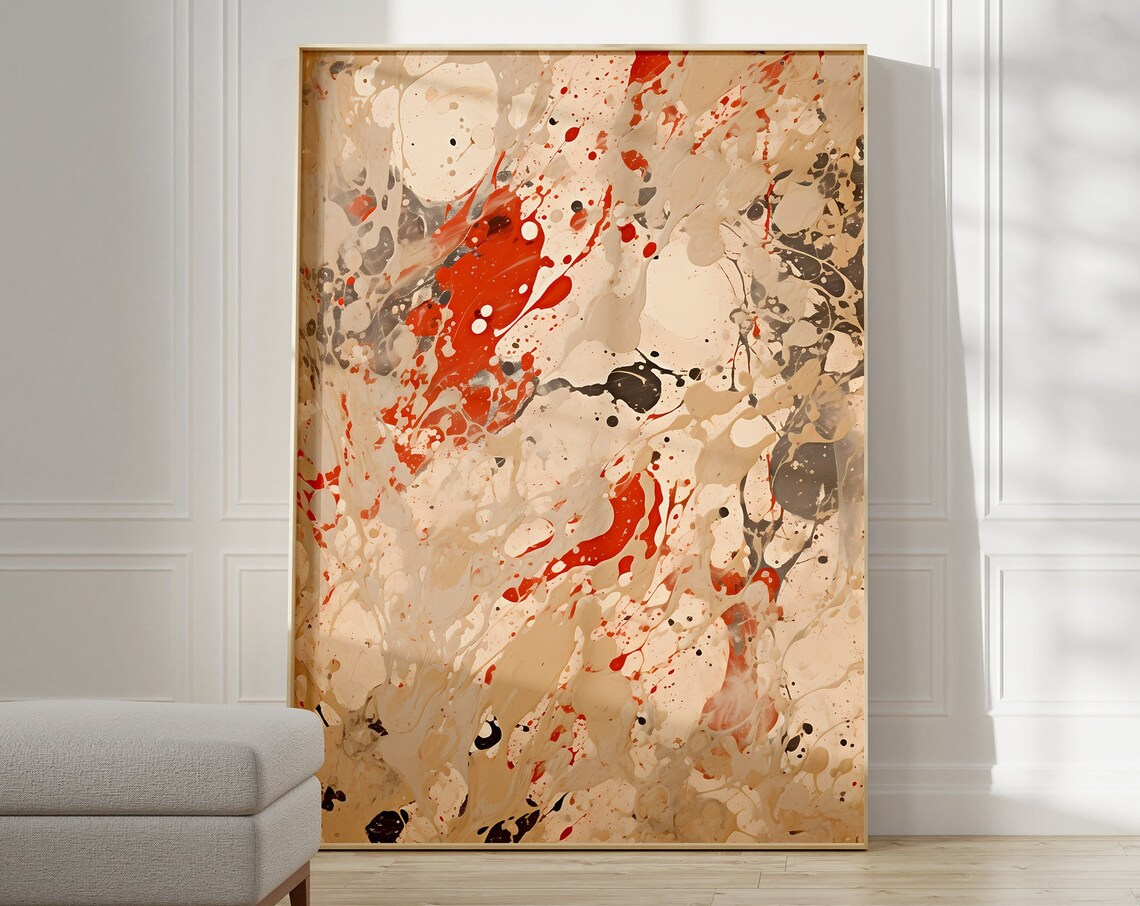 Jackson Pollock-Inspired Abstract Art Poster