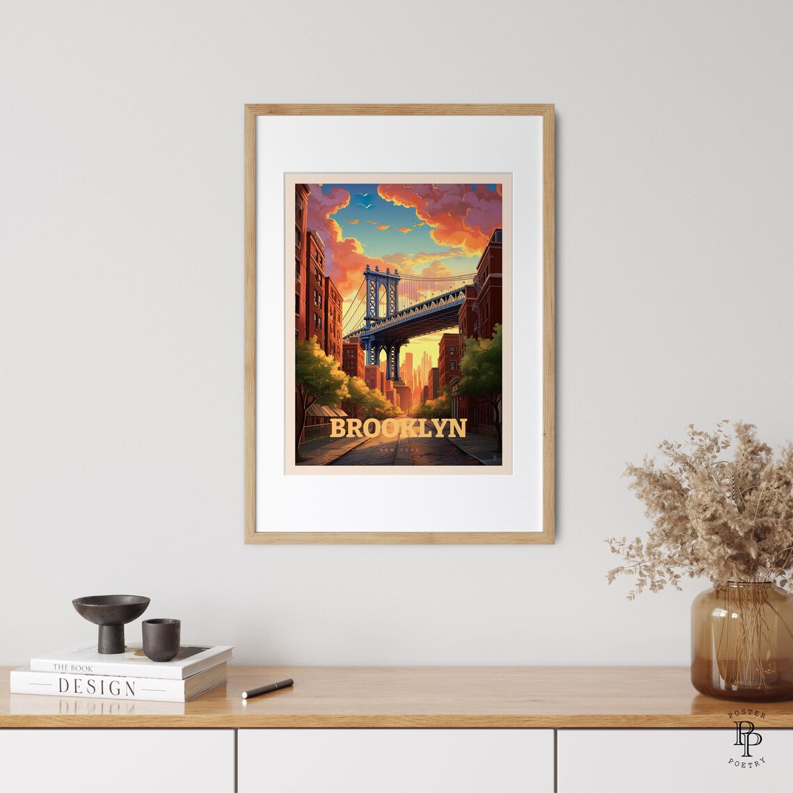 Brooklyn Bridge Vintage Travel Poster, Dumbo View - Image 3