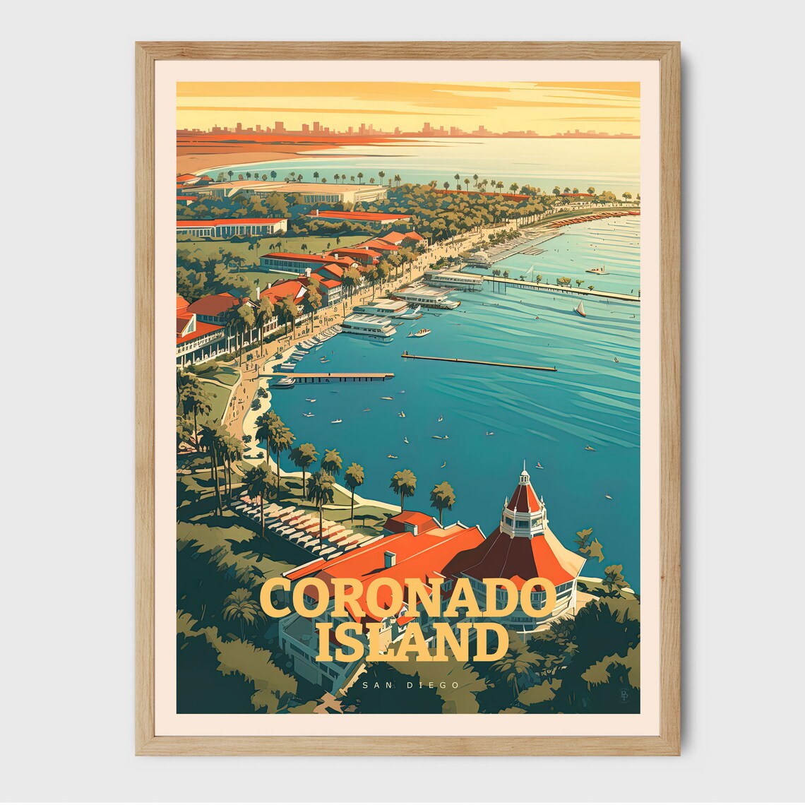 Coronado Island San Diego Travel Poster, Hotel Del Coronado