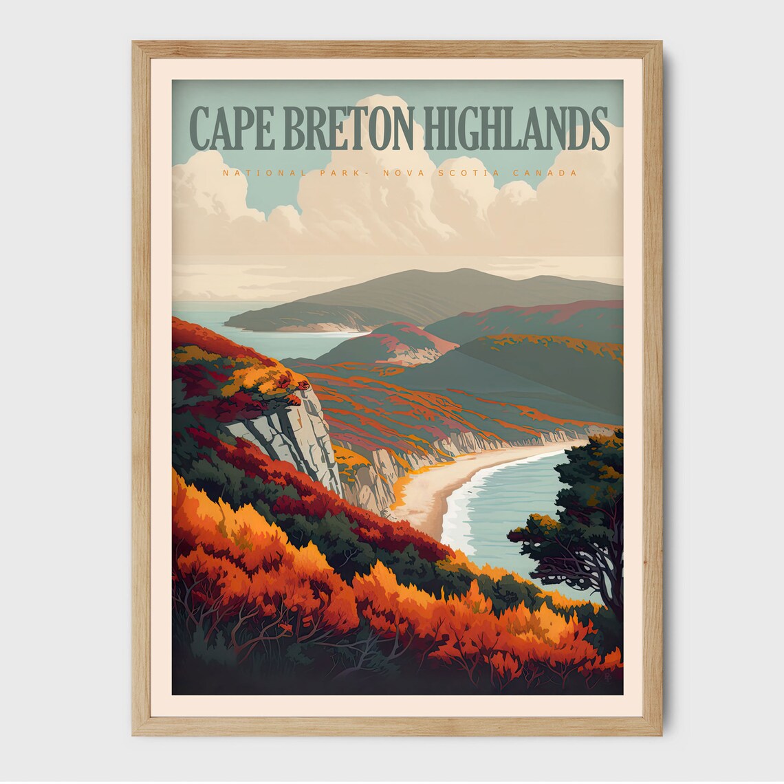 Cape Breton Highlands National Park, Canada Travel Poster