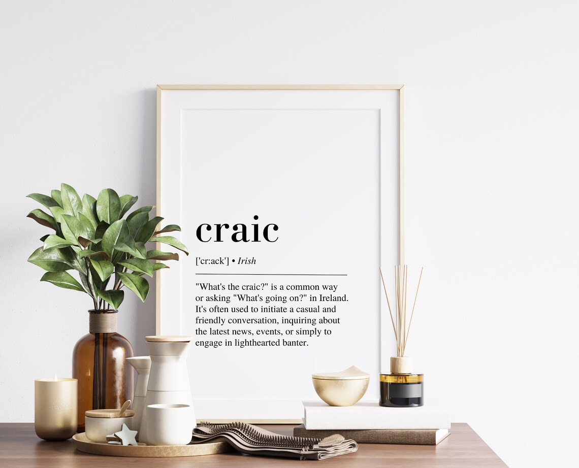Craic Definition Funny Irish Slang Typography Poster - Image 6