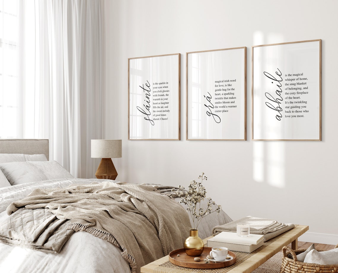 Slainte Definition Irish Cheers Toast Script Typography Poster - Image 3