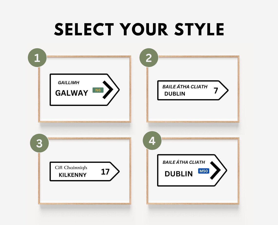 Irish Roadsign Poster, Personalized Ireland Print - Image 3