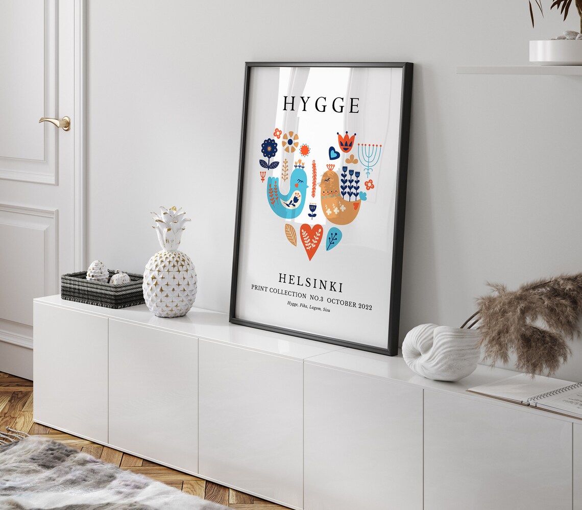Hygge Print Scandinavian Decor Nordic Print Hygge Definition Scandinavian Print Hygge Decor Scandinavian Folk Art Hygge Poster Hygge - Image 3