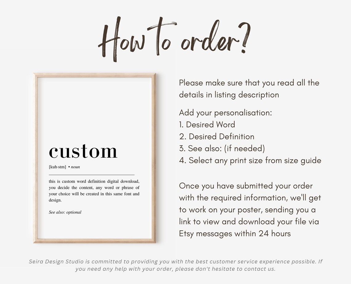 Custom Definition Poster, Definition Wall Art - Image 6