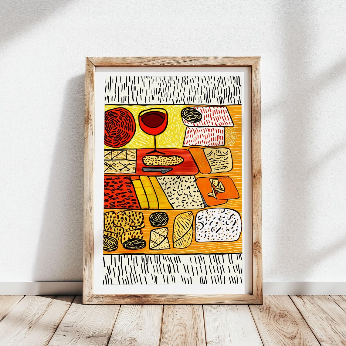 Contemporary Kitchen Wall Art, Retro Diner Bistro Pasta