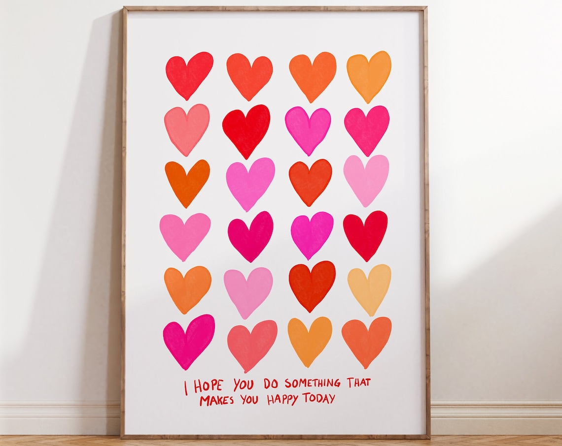 Pink And Orange Dopamine Decor Art Print
