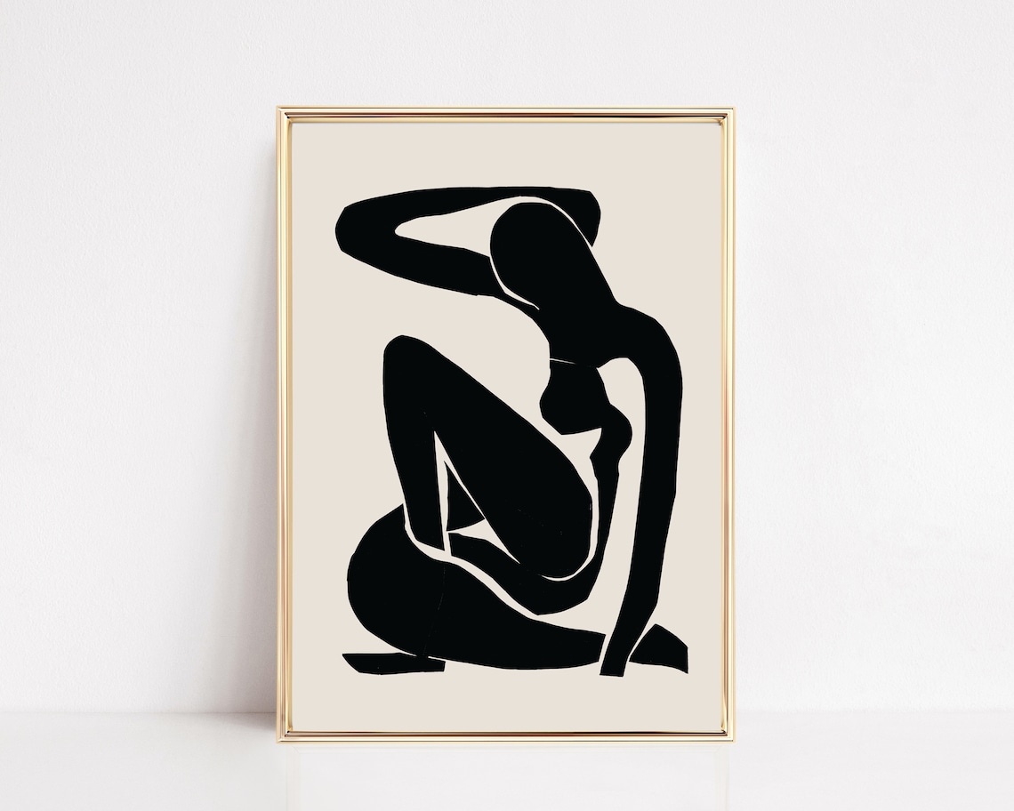 Black Matisse Art Print, Eclectic Vintage Decor
