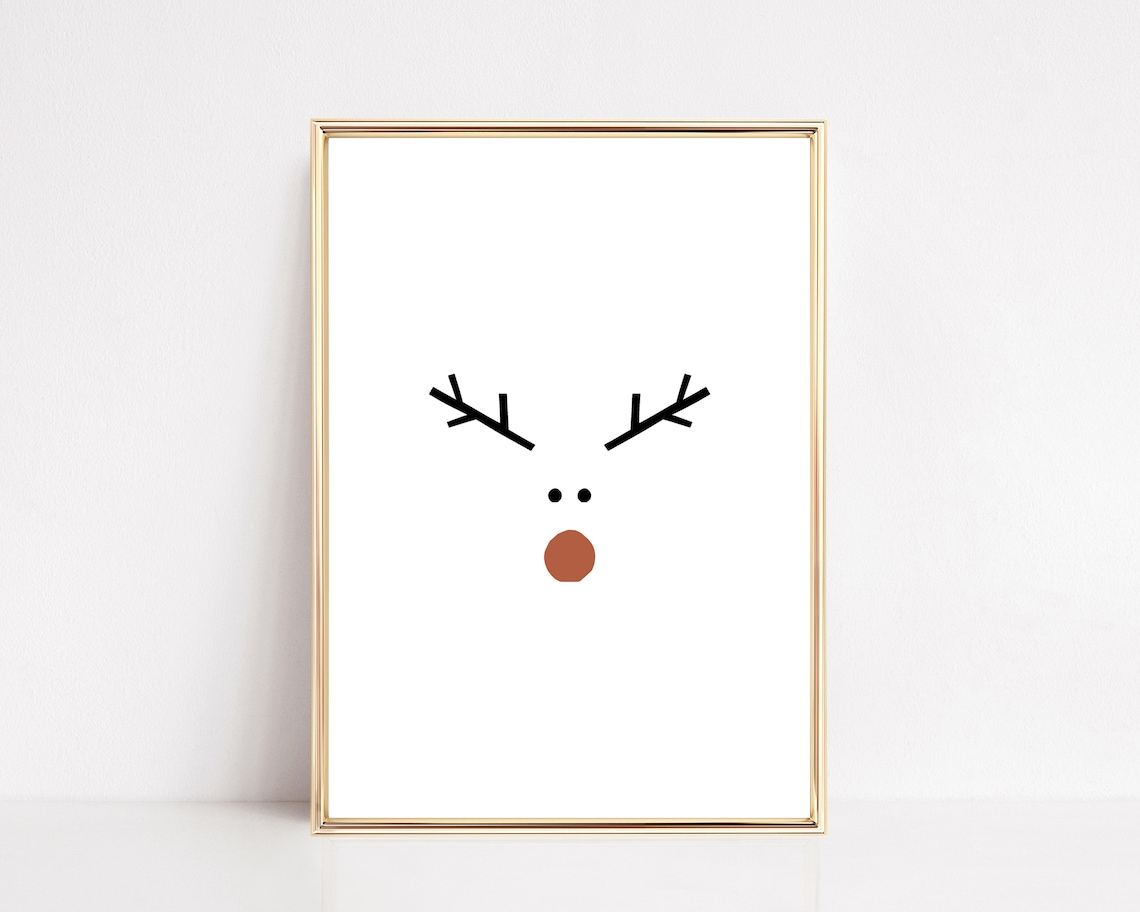 Scandinavian Christmas Decor Boho Art Print