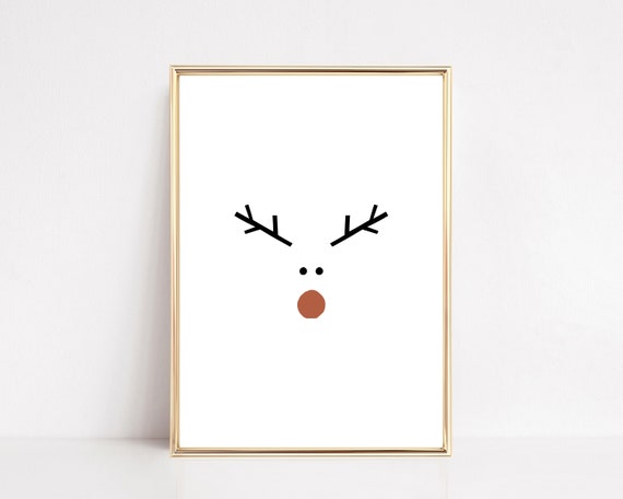 Scandinavian Christmas Decor Boho Art Print