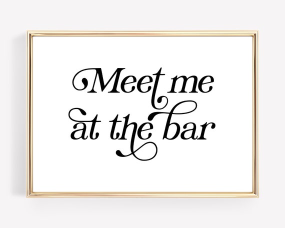 Funny Bar Sign Bar Cart Print Bar Cart Wall Art Bar Cart Accessories Trendy Wall Art