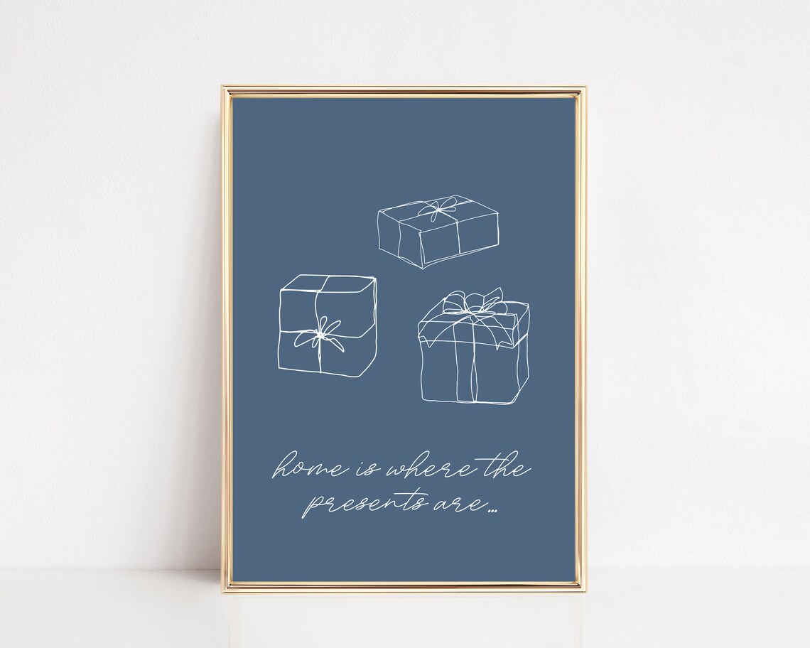 Christmas Wall Art, Home Is Where The Presents Are