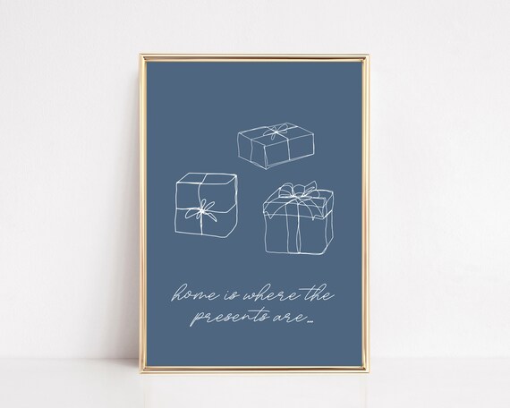 Christmas Wall Art, Home Is Where The Presents Are