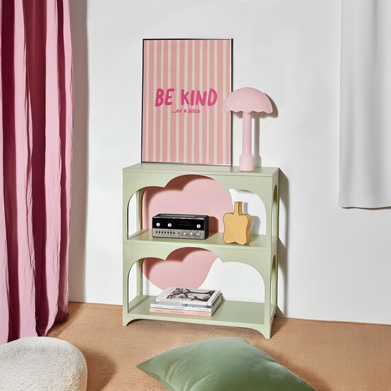Pink Wall Art Funny Be Kind Print Be Kind Of A Bitch Girly Wall Art Pink Room Decor Pink Poster Kikiandnim Print