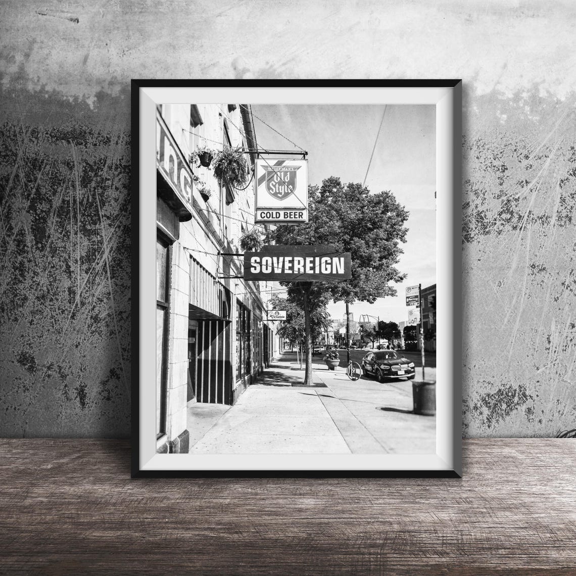 Sovereign Old Style Cold Beer Bar Street Sign Photography Poster - Image 2