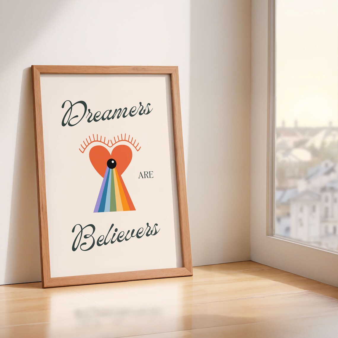 Dreamers Art Print, Rainbow Playroom Nursery Decor - Image 5