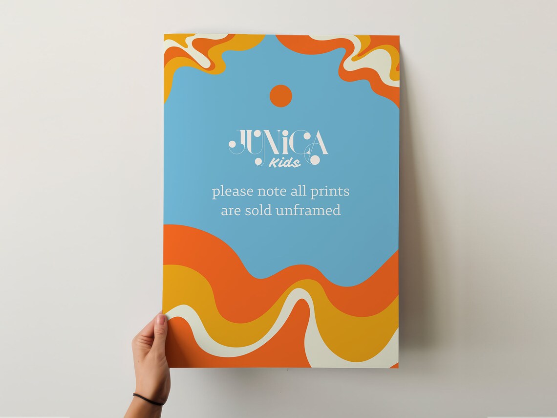 Custom Cat Print, Retro Nursery Decor - Image 2