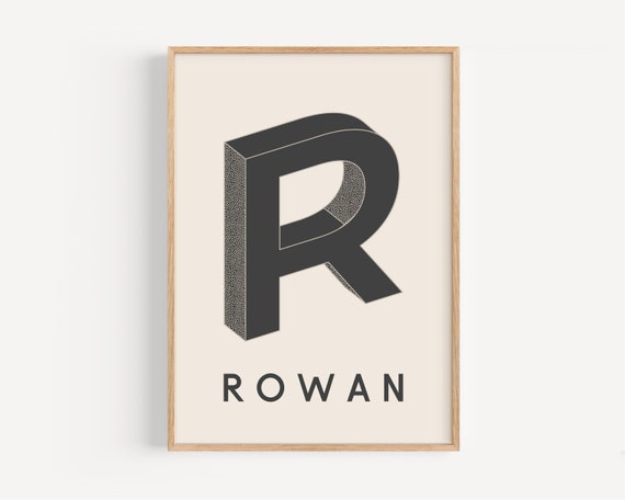 Custom Kids Name Art Retro Playroom Poster