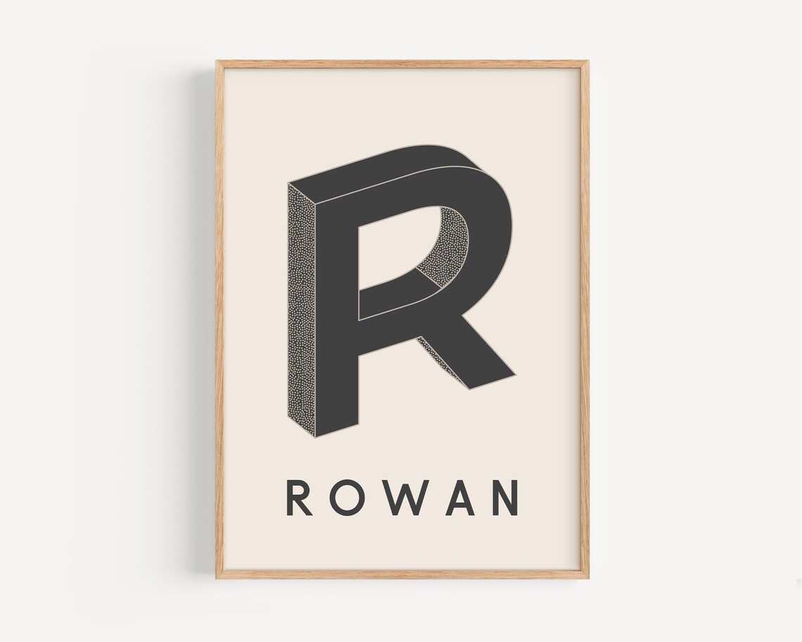 Custom Kids Name Art Retro Playroom Poster