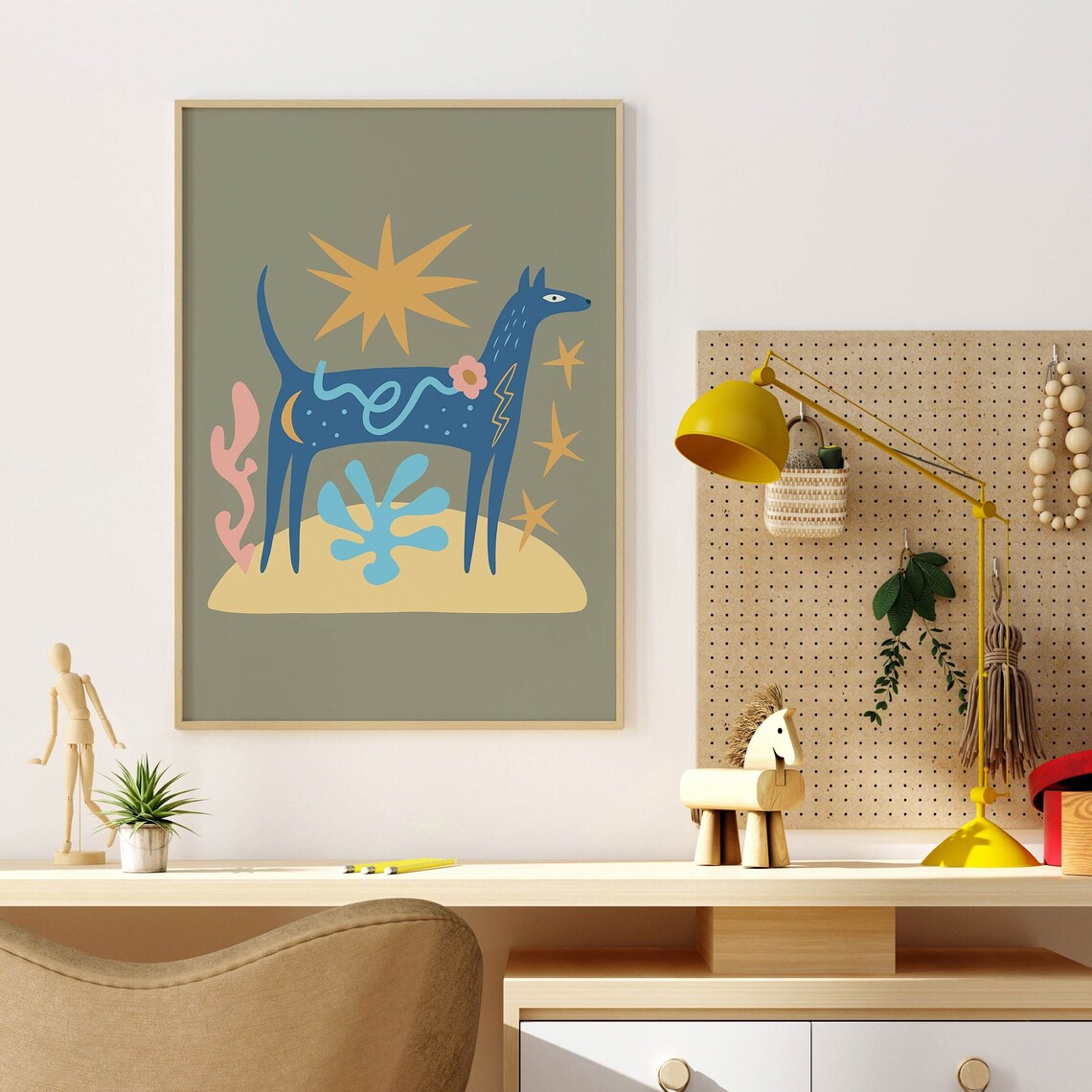 Kids Dog Poster, Boho Nursery Decor Art Print - Image 5