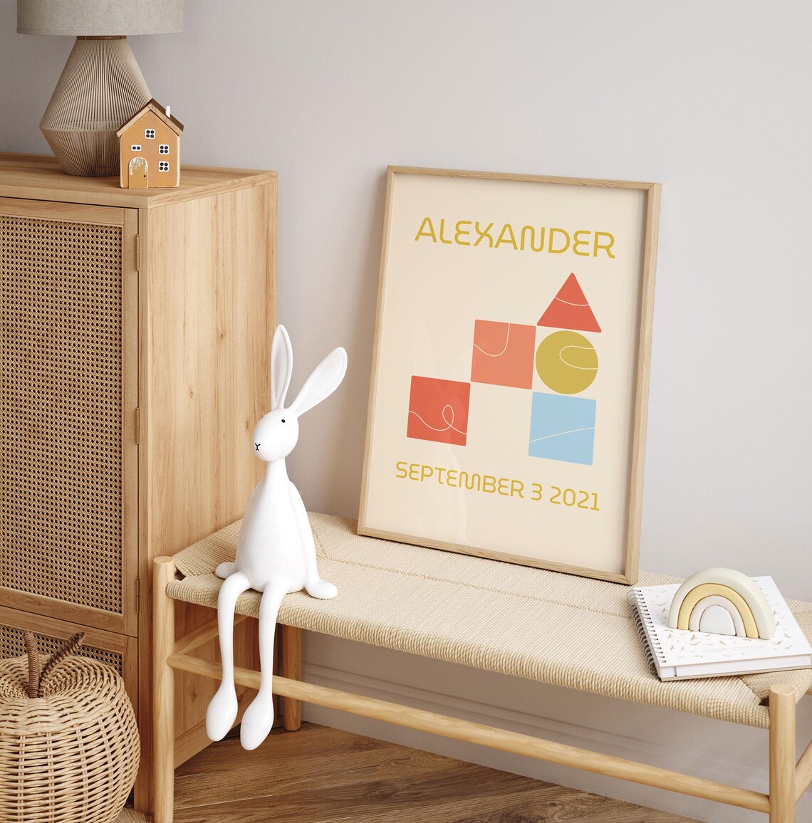 Custom Name Print, Vintage Nursery Decor Art Print - Image 4