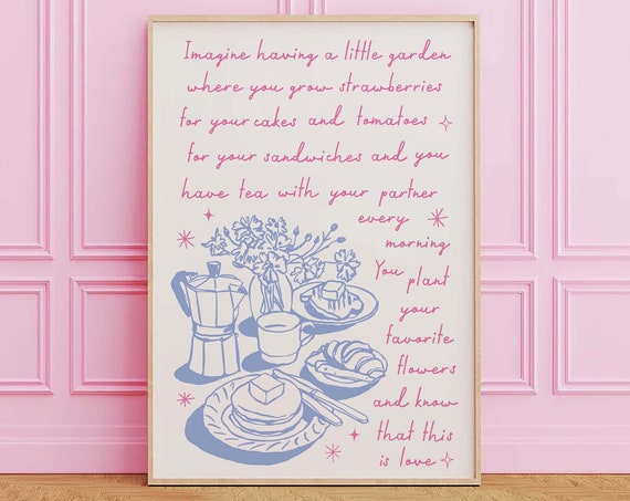 Handdrawn Quote Print Art Cute Illustrations Art Trendy Affirmation Wall Art Positivity Art