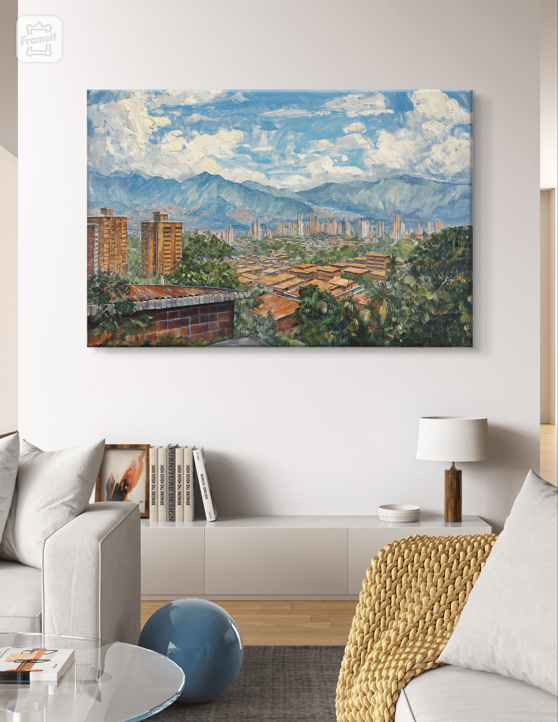 Medellin Colombia Skyline with Andes Mountains Cityscape Poster - Image 6