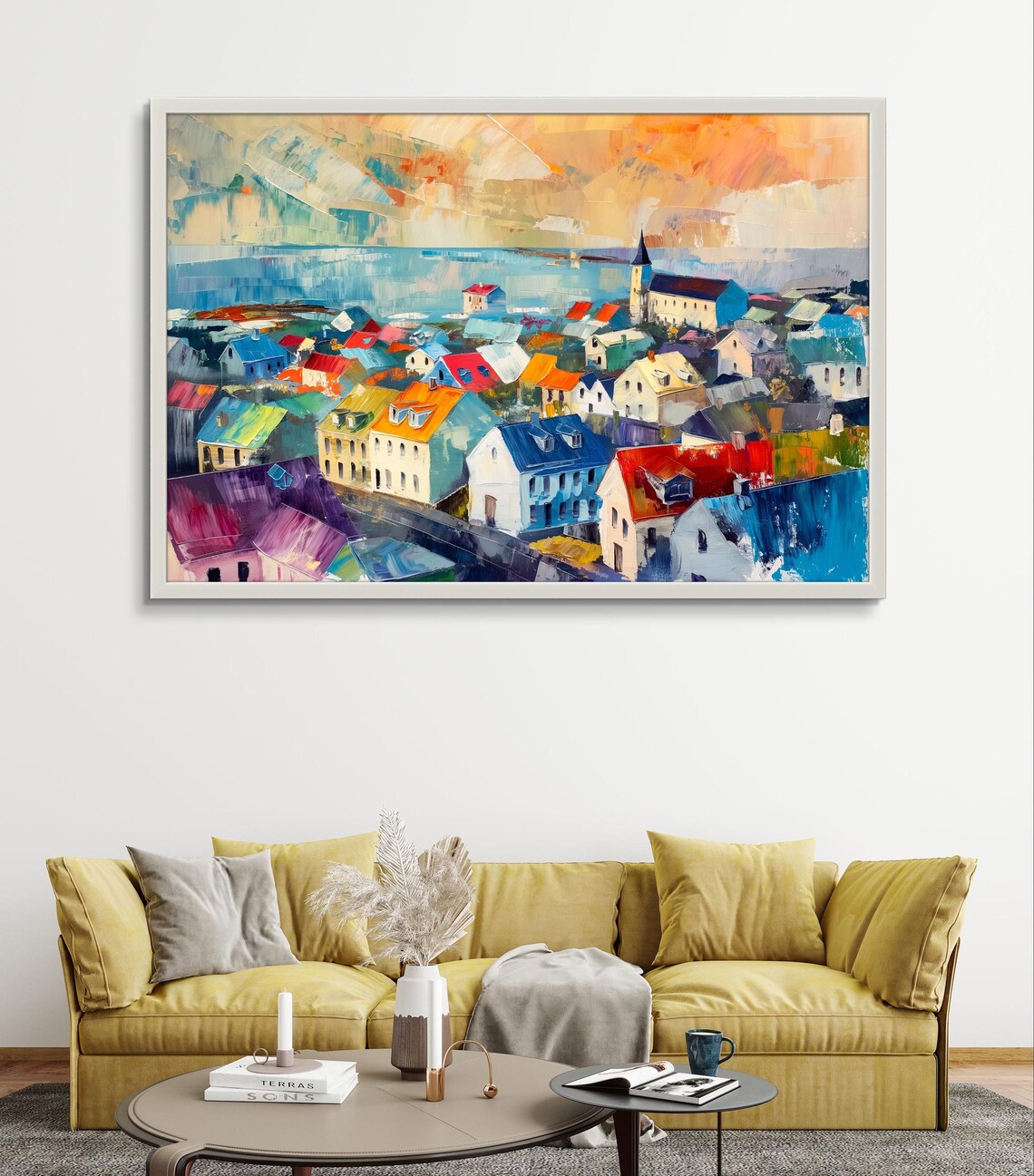 Reykjavik City Art Iceland Decor Gift Coastal Wall Print Colorful Cityscape Nordic Home Decor Scenic Iceland Art Vibrant Travel Piece - Image 3