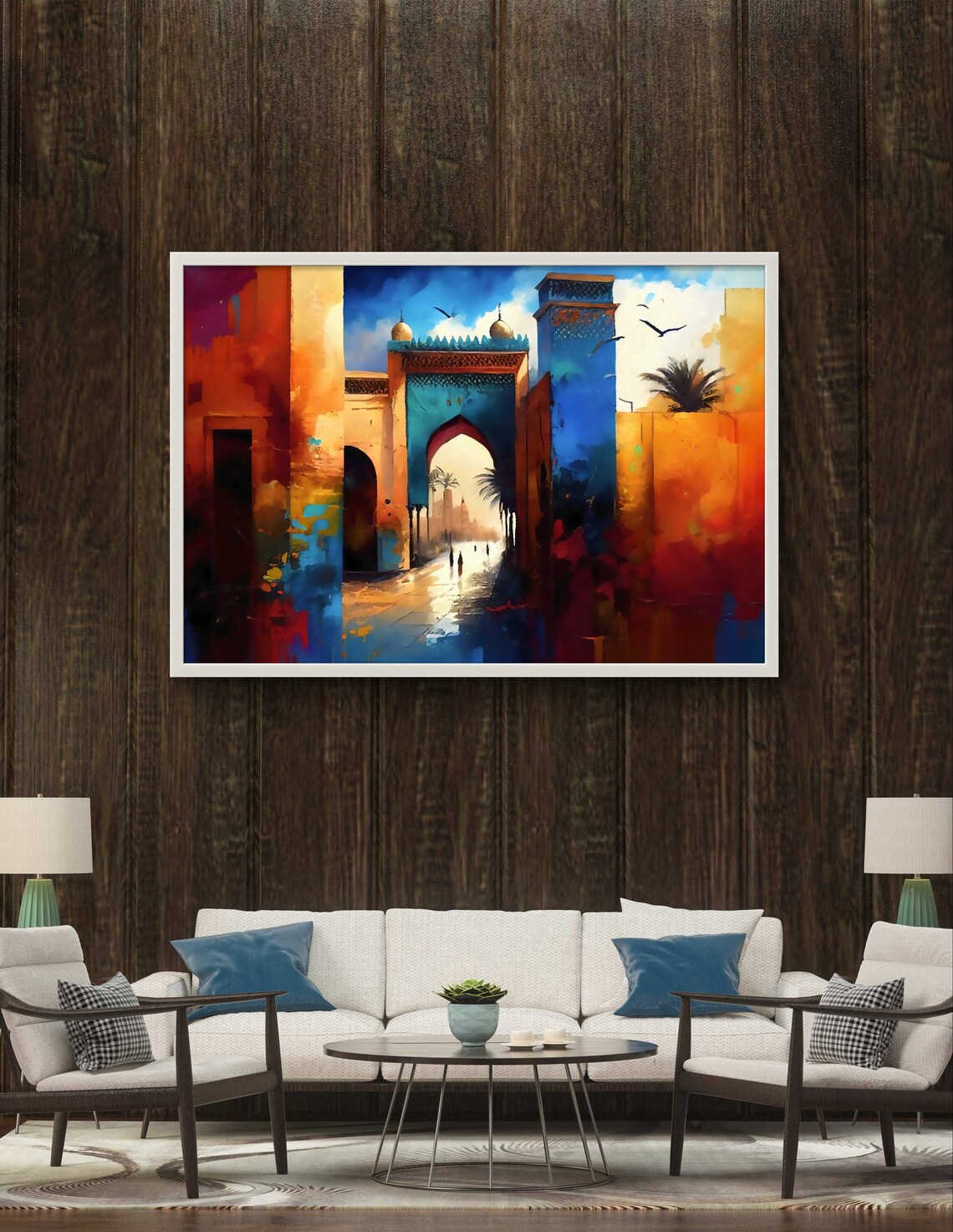 Marrakesh Moroccan Travel Poster, Vibrant Decor - Image 4