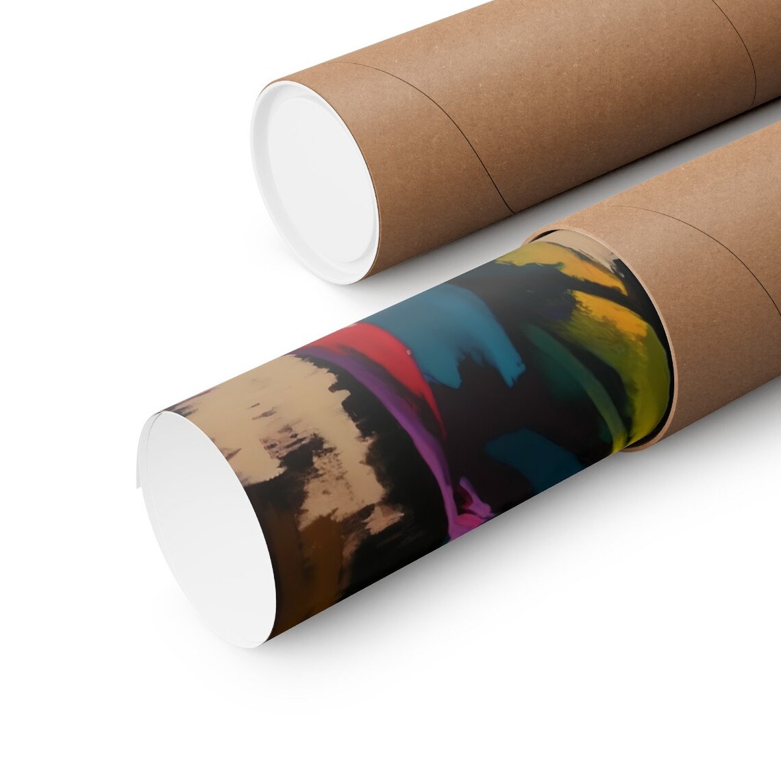 Two Women in Colorful Saris Walking Away in a Painting Poster - Image 2