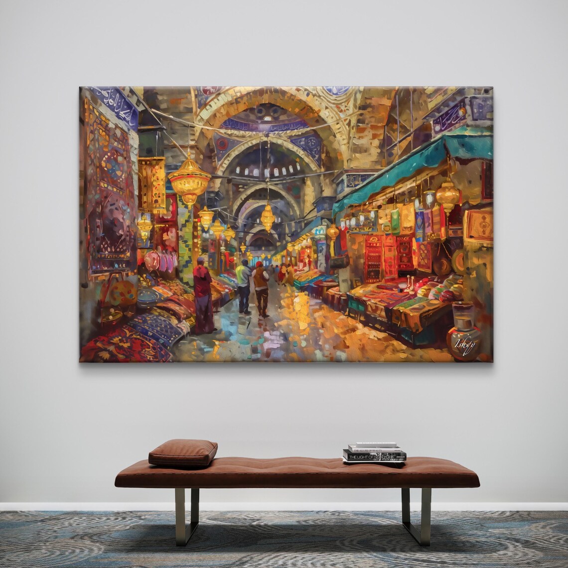 Grand Bazaar Istanbul Travel Poster, Market Scene - Image 6