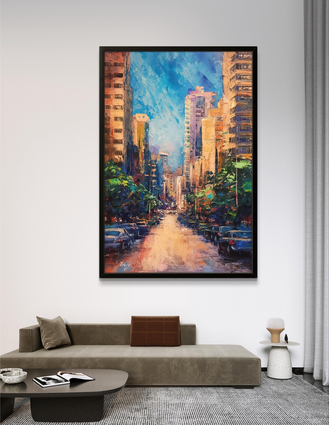 Beirut City Street Lebanese Urban Skyline Daytime Warm Poster - Image 2