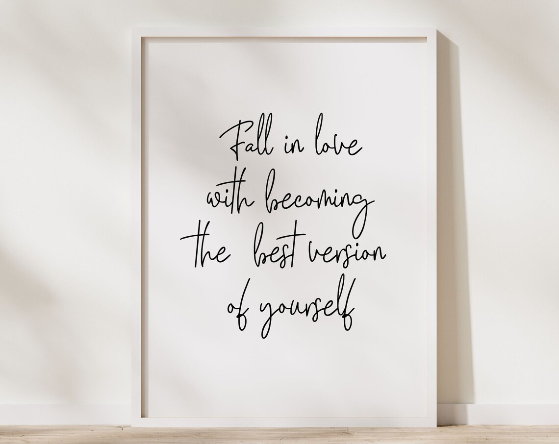 Love Yourself Inspirational Women Quote Art Print