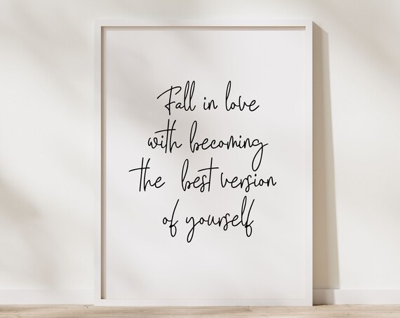 Love Yourself Inspirational Women Quote Art Print