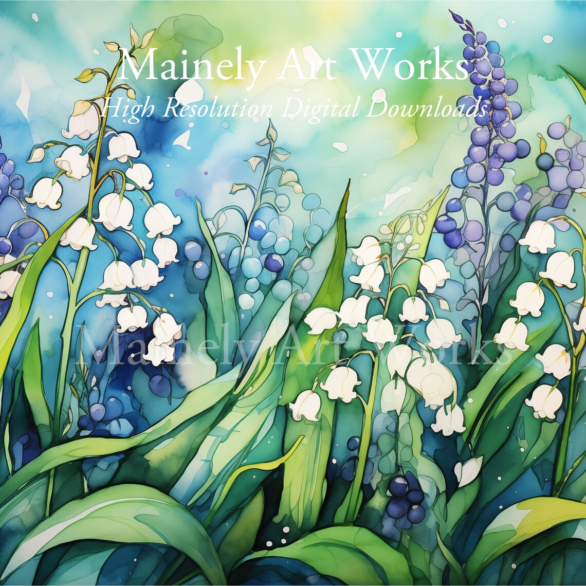Lily Of The Valley Flowers, Spring Floral Art Print - Image 3