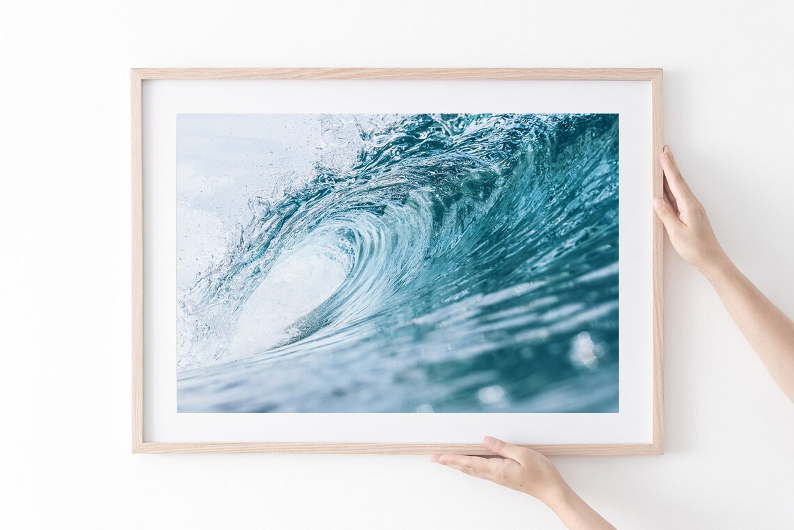 Ocean Wave Surf Photography Coastal Wall Art Print - Image 4