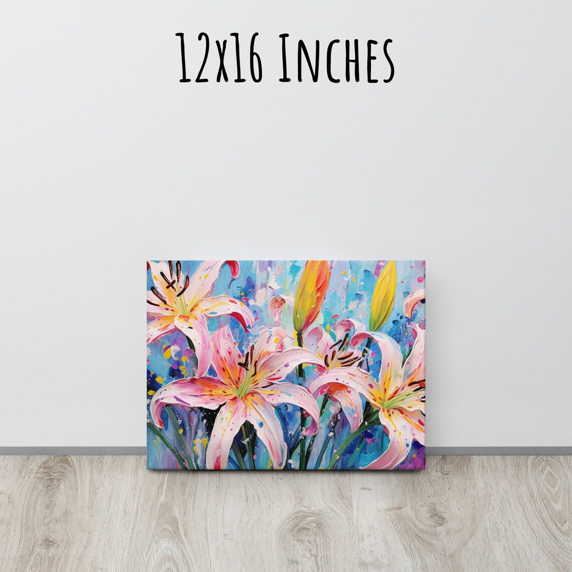 Tropical Flowers, Abstract Oil Painting Art Print